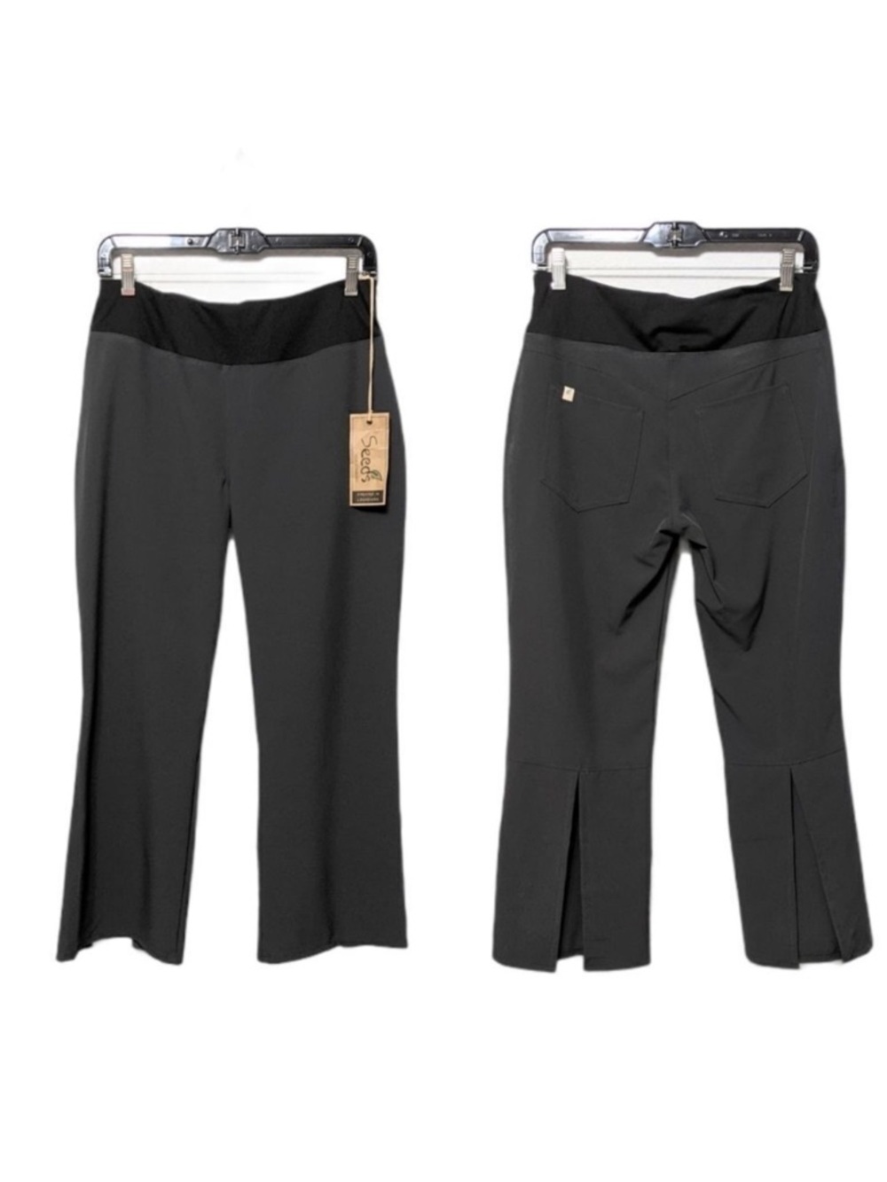 NWT SEEDS Split Hem High Rise Yoga Capri Pants S